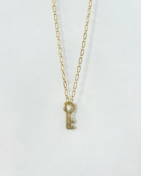 Llave Pendant in Brass