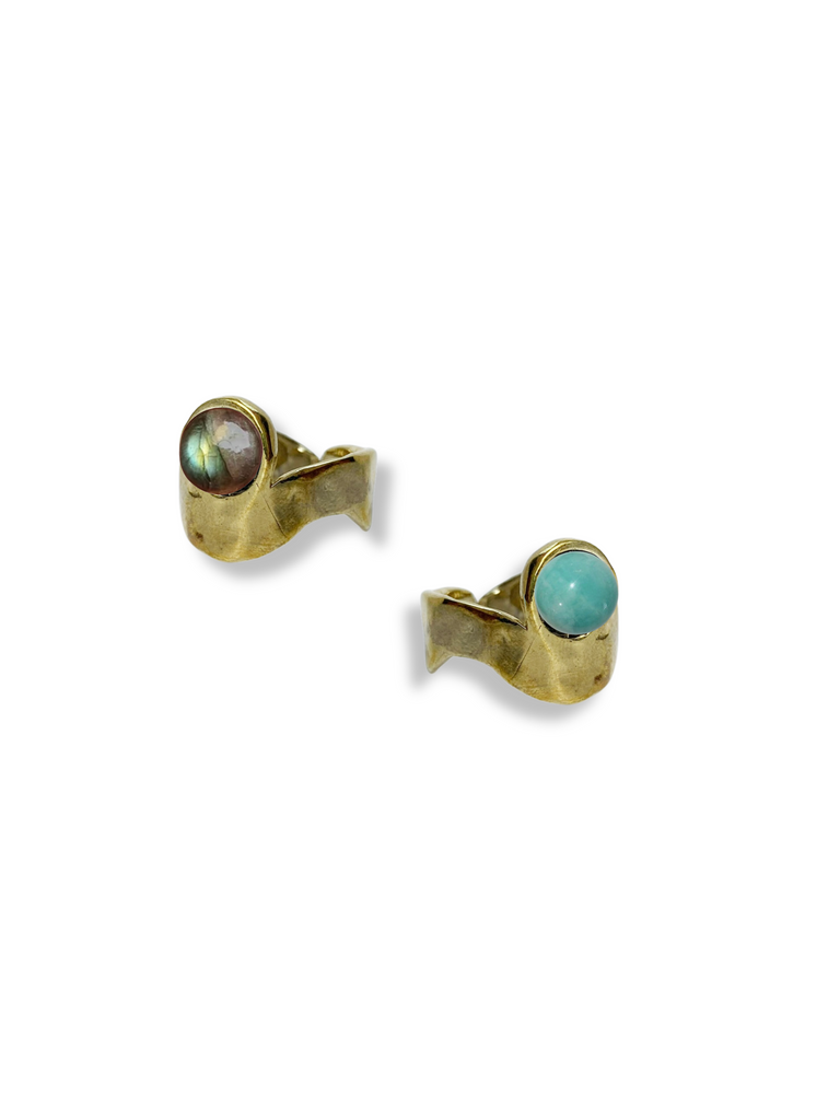 Luna Ring - Amazonite in Brass