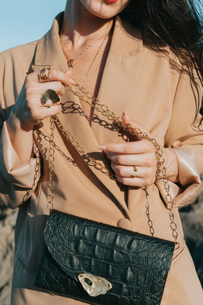 Black Little Leather Bag