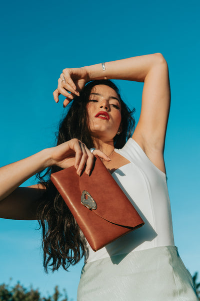 Cognac Little Leather Bag