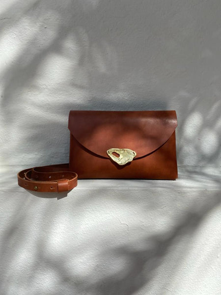 Cognac Little Leather Bag