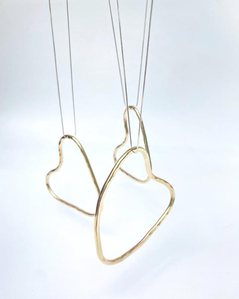 Mi Corazón Necklace - Brass