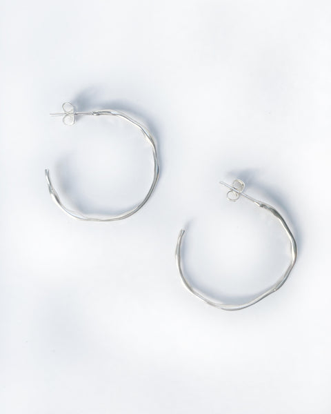 Tierra Hoops - Silver