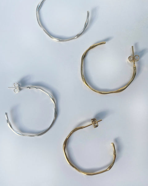 Tierra Hoops - Silver