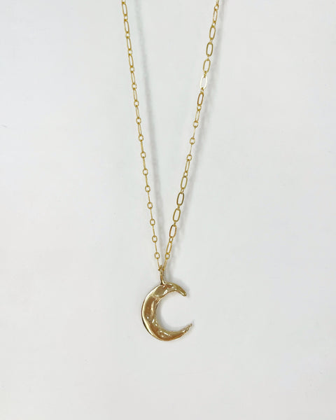 Luna Creciente Pendant in Brass