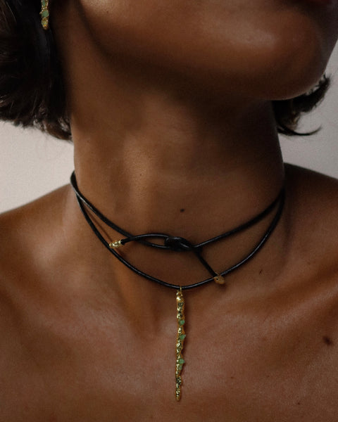 Esmeralda Leather Necklace