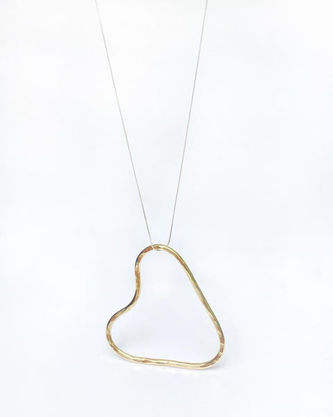 Mi Corazón Necklace - Brass