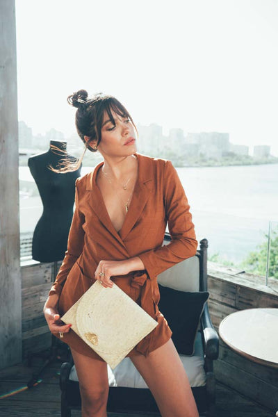 Natural Palma Clutch